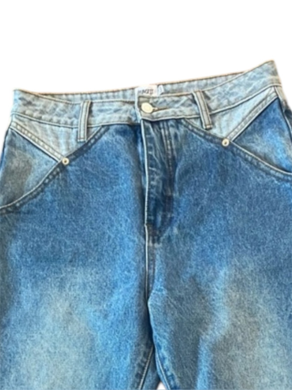 Princess Polly Y2K Contrast Panel Mom Jeans High Rise Tapered Denim 8